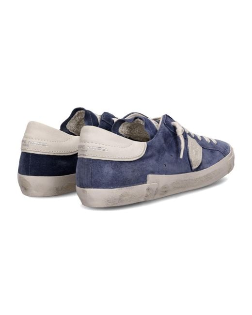 Philippe Model Blue Prsx Low-Top Sneakers for men
