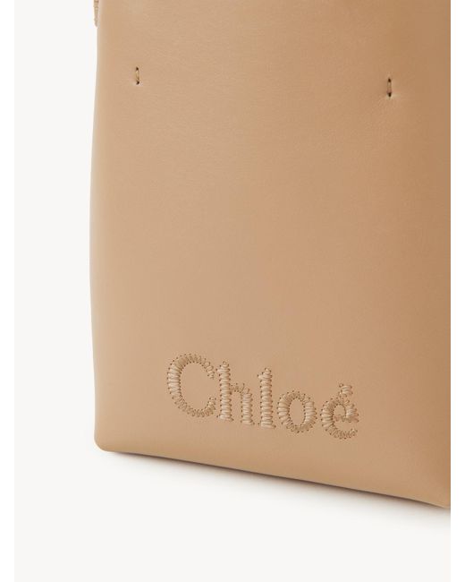 Chloé Natural Chloé Sense Micro Tote Bag