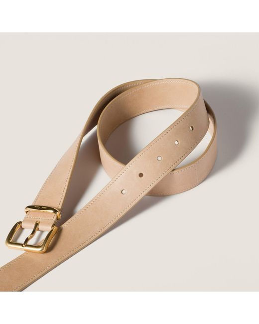 Miu Miu Natural Nappa Leather Belt