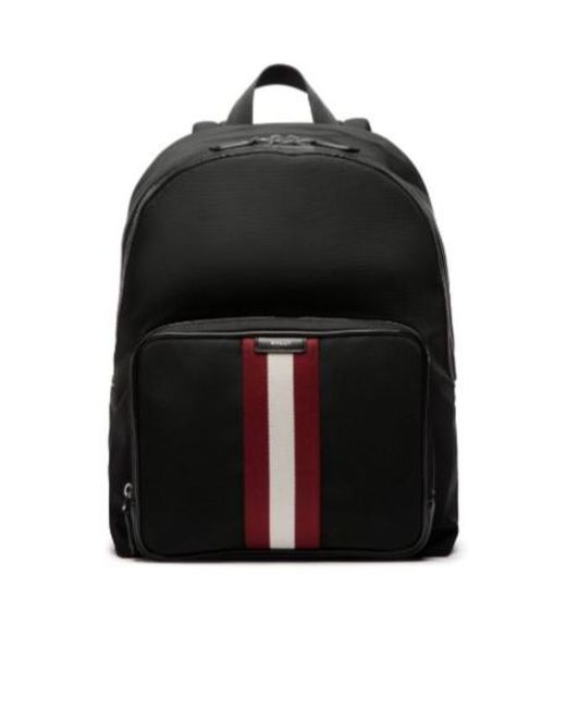 Bally Black Mavrick Leather Backpack for men