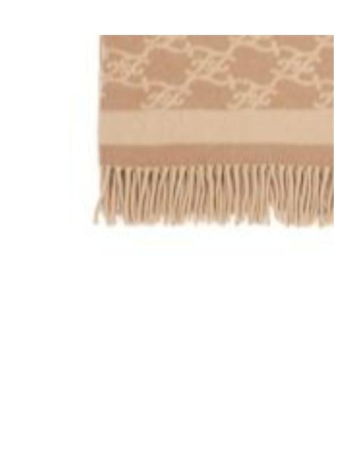 Fendi Natural Logo Jacquard Scarf
