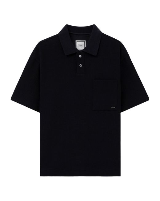 Wooyoungmi Black Logo Pocket Polo Shirt for men