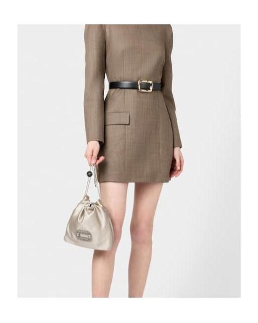 Roger Vivier Natural Pilgrim Embellished Chained Mini Shoulder Bag