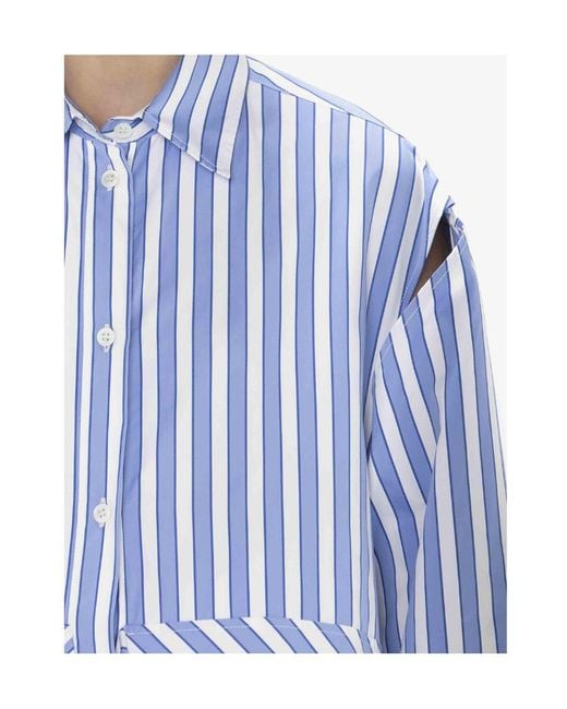 J.W. Anderson Blue Jw Anderson Peplum Drape Shirt