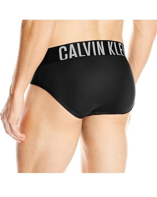 Calvin Klein Black Logo Waist Widened Triangular Panties for men