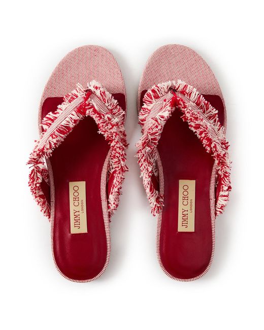 Jimmy Choo Pink Simple Flat Sandals