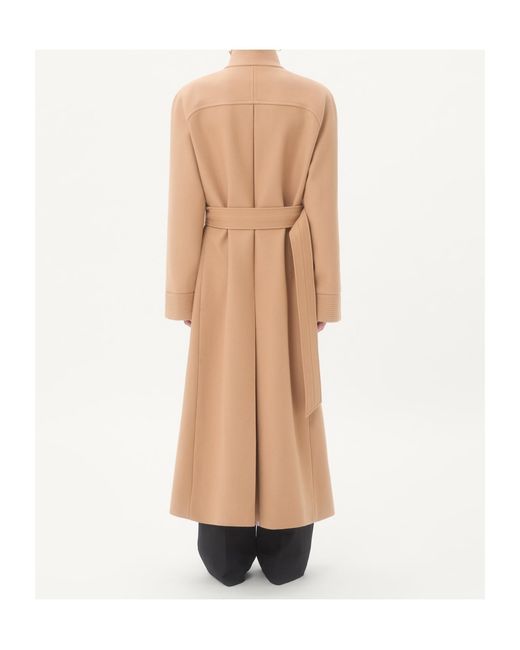 Valentino Natural Double-Breasted Wool Trench Coat for men
