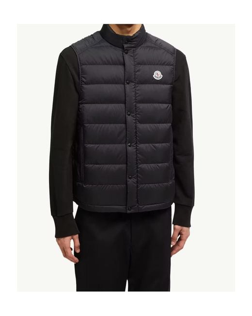 Moncler Black Barthe Padded Vest for men