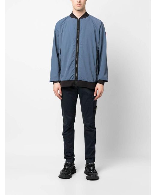 Stone Island Blue Logo Casual Pants for men