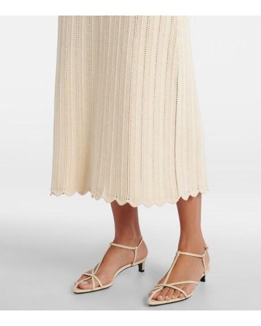 Altuzarra White Sissi Open-Knit Cotton Midi Dress