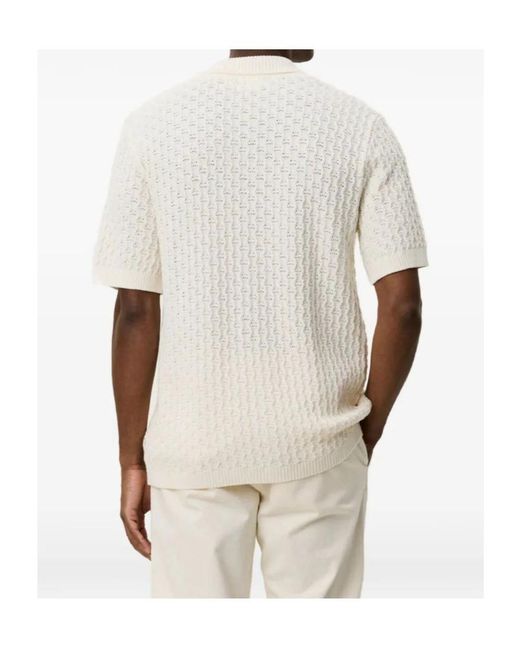 Les Deux White Gespertus Short Sleeves Knitted Shirt for men