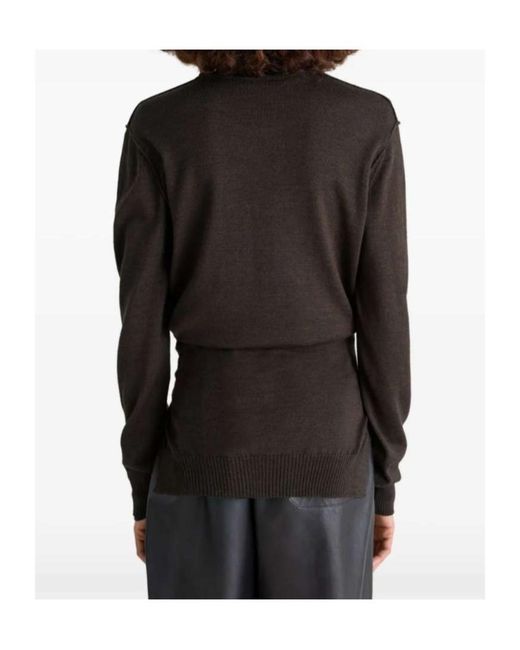 Lemaire Black Trompe Loeil Crew Neck Jumper