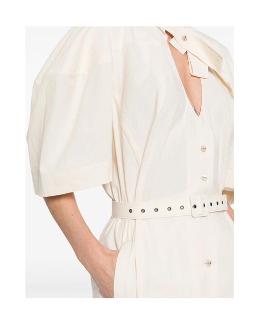 Vivienne Westwood White Belted Loop Midi Dress
