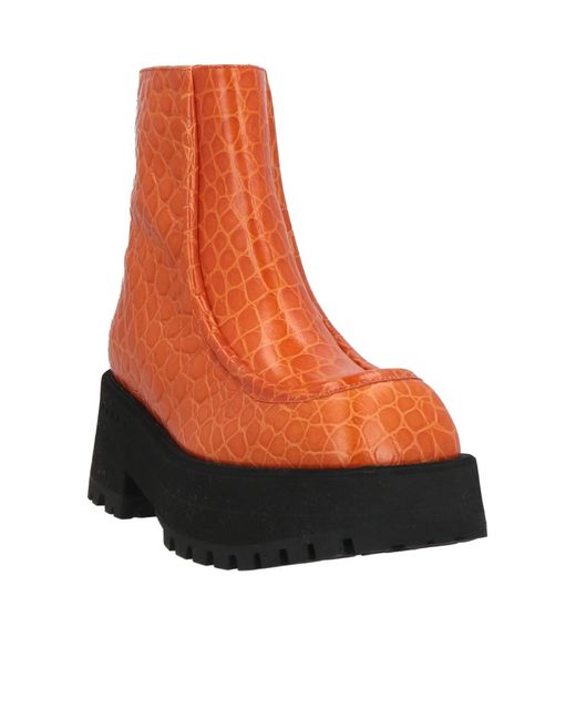 Marni Orange Solid Color Ankle Boots