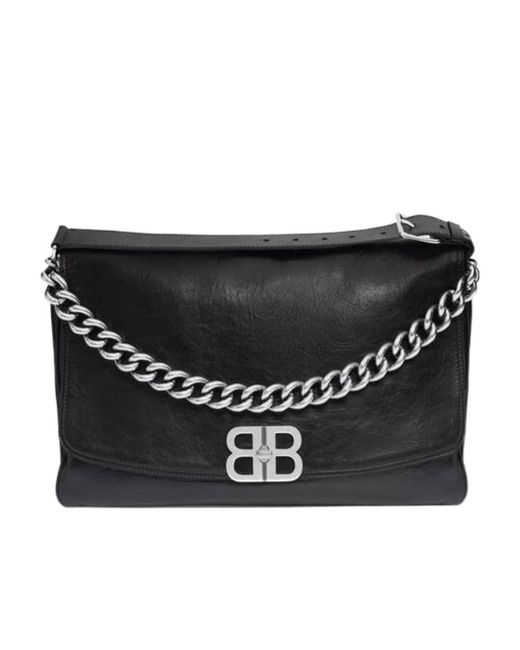 Balenciaga Black Bb Soft Large Shoulder Bag