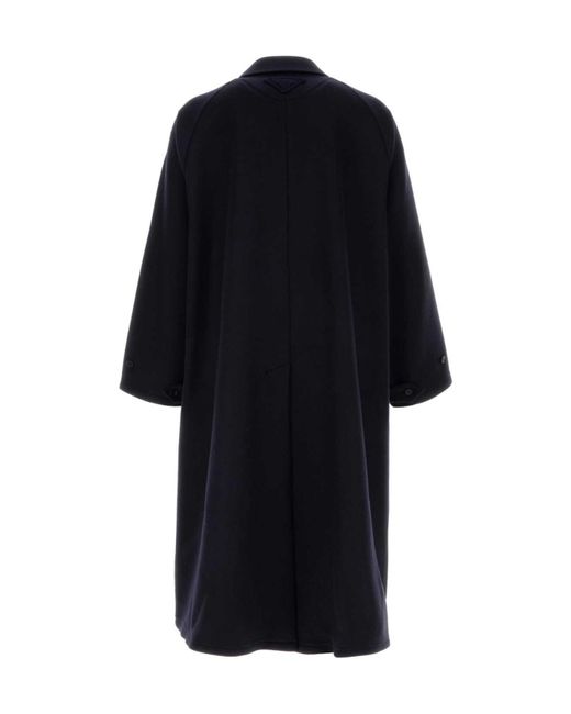 Prada Black Wool Blend Coat for men