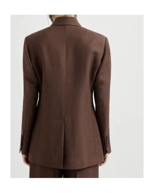 Brunello Cucinelli Brown Double Breasted Blazer