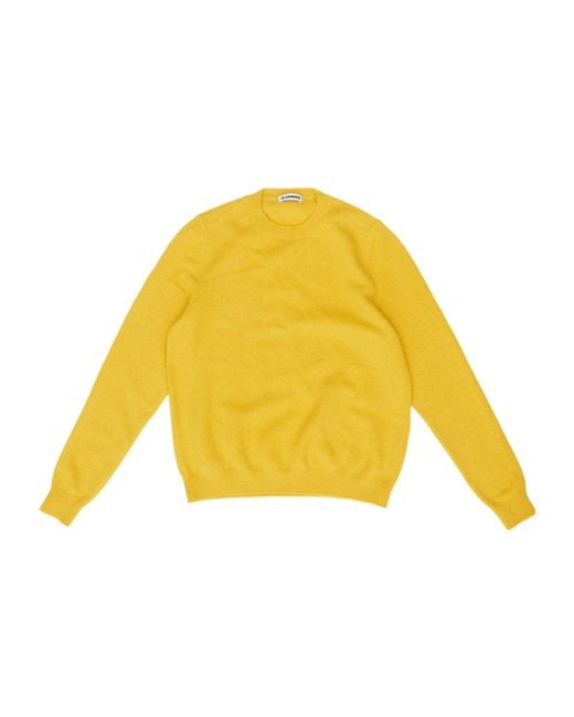 Jil Sander Yellow Long Sleeved Jumper for men