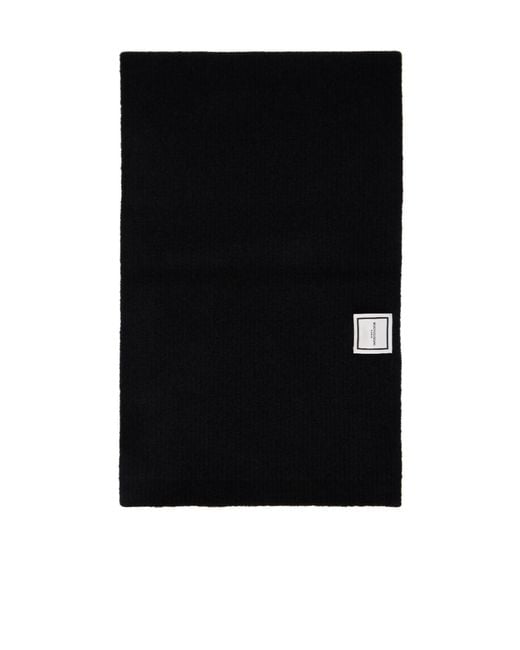 Wooyoungmi Black Rib Scarf for men