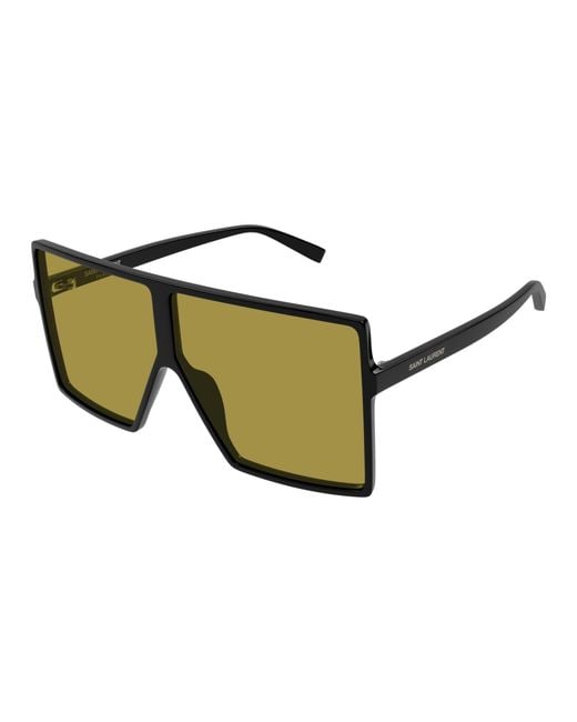 Saint Laurent Green Betty Rectangular Sunglasses