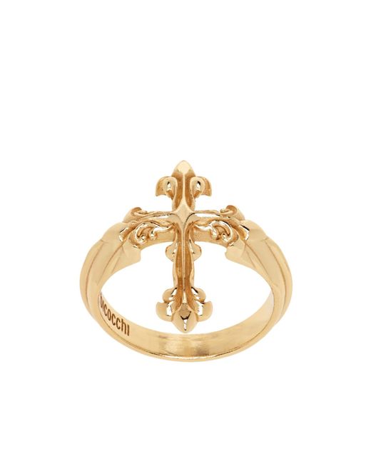 Emanuele Bicocchi Metallic Avelli Cross Ring for men