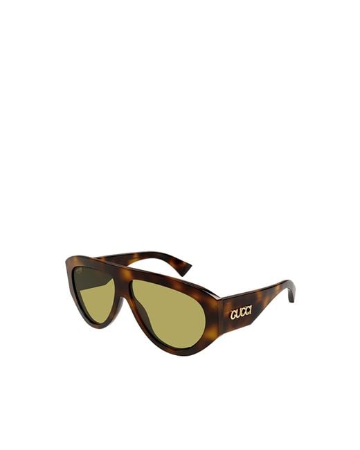 Gucci Green Eyewear	Pilot Frame Sunglasses for men