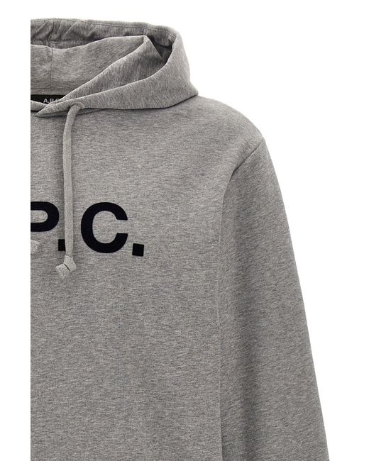 A.P.C. Gray 'Vpc' Hoodie for men