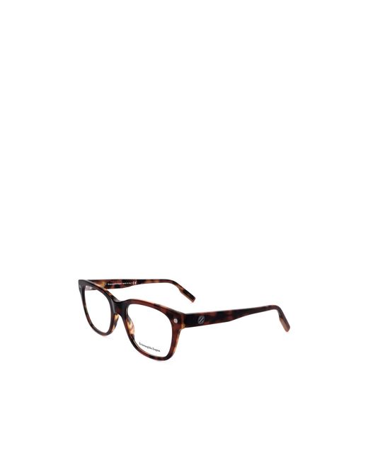 Zegna White Square Frame Glasses for men