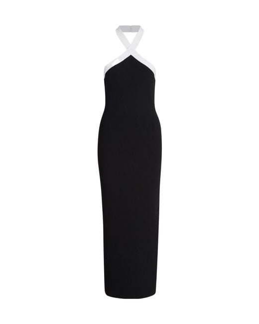 Roland Mouret Black Mid-Length Dress With Hanging Neck