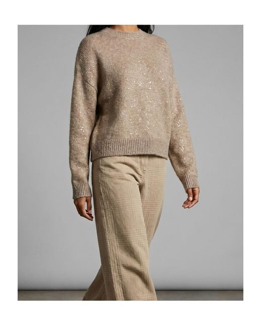 Brunello Cucinelli Brown 'Diamante' Sweater