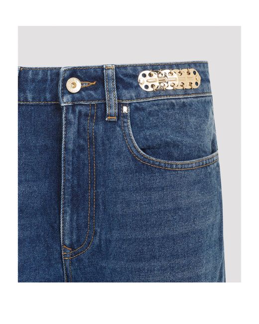 Rabanne Blue Baggy Wide-Leg Jeans