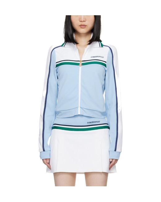 Casablanca Blue Contrast Lapel Casual Jacket