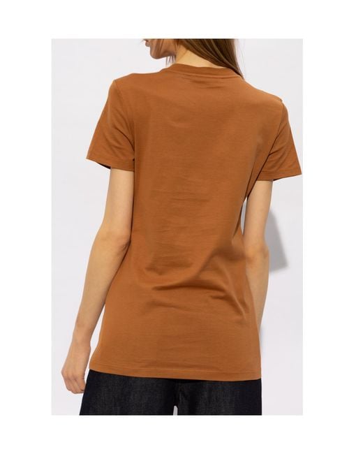Max Mara Brown Crewneck Short-Sleeved T-Shirt