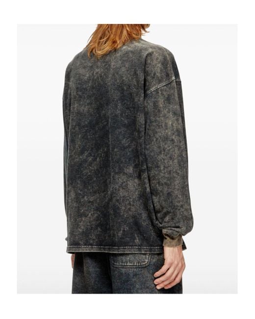 DIESEL Gray T-Boxt-Ls-T3 Long-Sleeved T-Shirt for men