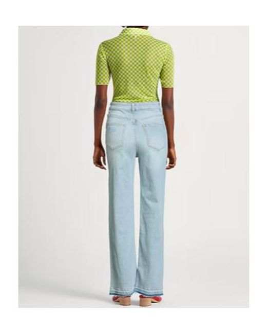 Ganni Blue Denim Trousers