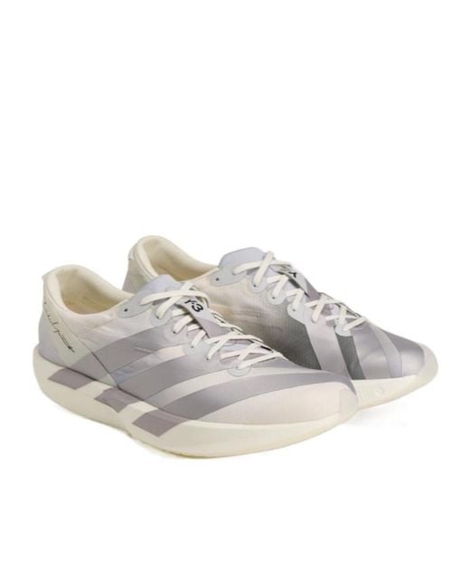 Y-3 White Adios 9 Trainers for men