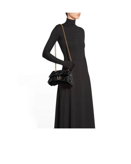 Balenciaga Black Crush Small Shoulder Bag