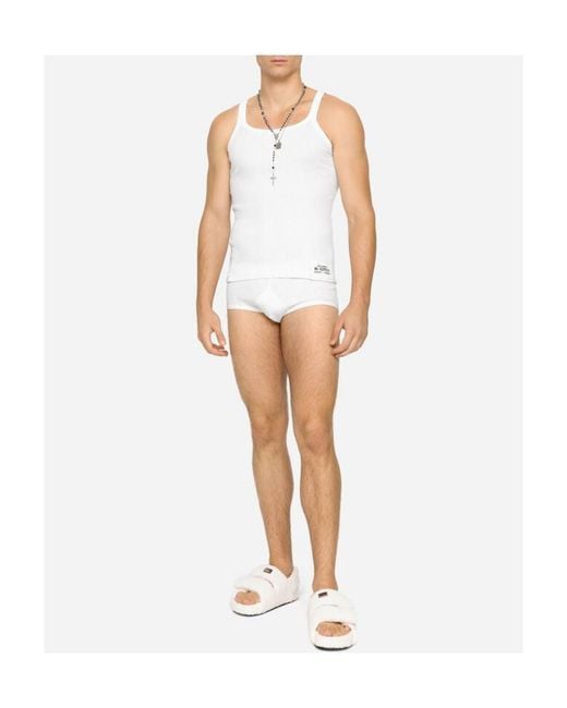 Dolce & Gabbana White Re-Edition Tank Top for men