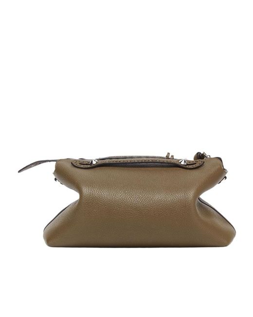 Fendi Brown By The Way Selleria Large Shoulder Bag