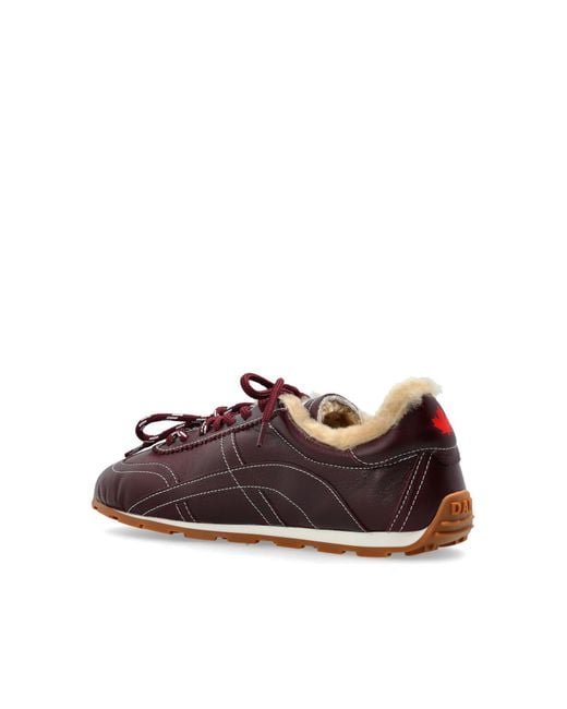 DSquared² Brown Lace-Up Sneakers