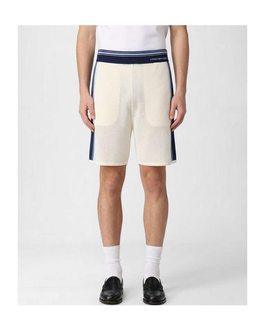 Casablanca Blue Mesh Stripe Shorts for men