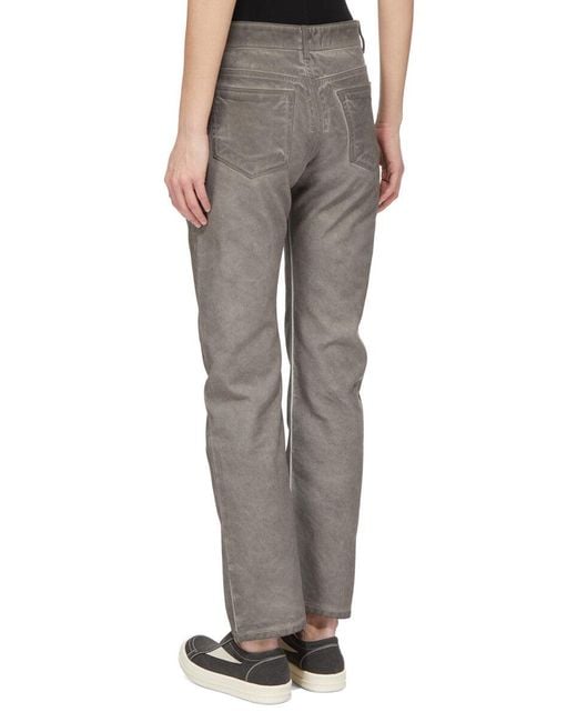 Rick Owens Gray Belt-Loop Jeans