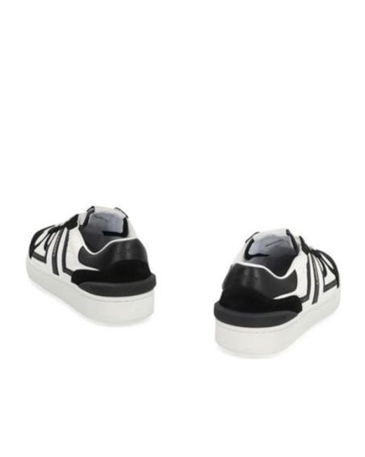 Lanvin White Logo Printed Lace-Up Sneakers for men