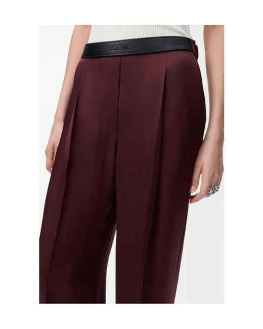 Loewe Purple Pleated Casual Pants