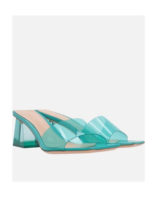 Gianvito Rossi Blue Cosmic Slip-On Mules