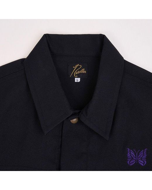 Needles Blue Long-Sleeved Casual Jacket for men
