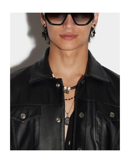 DSquared² Black Long Sleeved Snapped Jacket for men