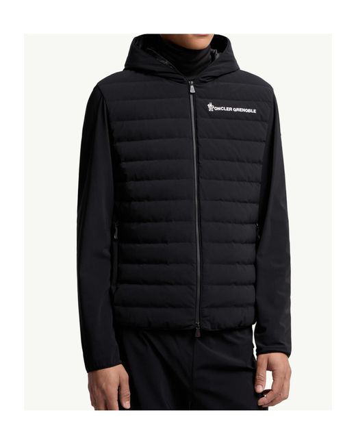 Moncler Black Grenoble Zip-Up Hooded Jacket for men