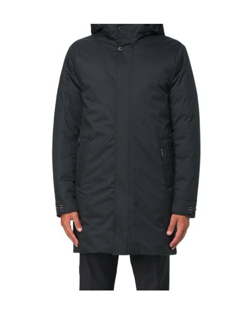 Moorer Blue Raffaello Hooded Coat for men