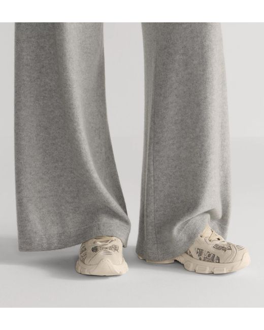 Dior Gray Christian Vibe Lace-Up Sneakers